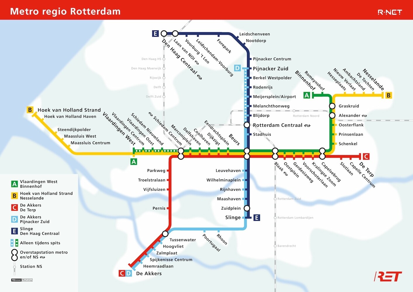 RET metrolijnenkaart