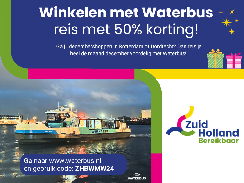 Winkelen met de waterbus